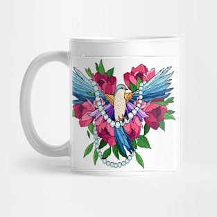 Bird and Pearls Mug